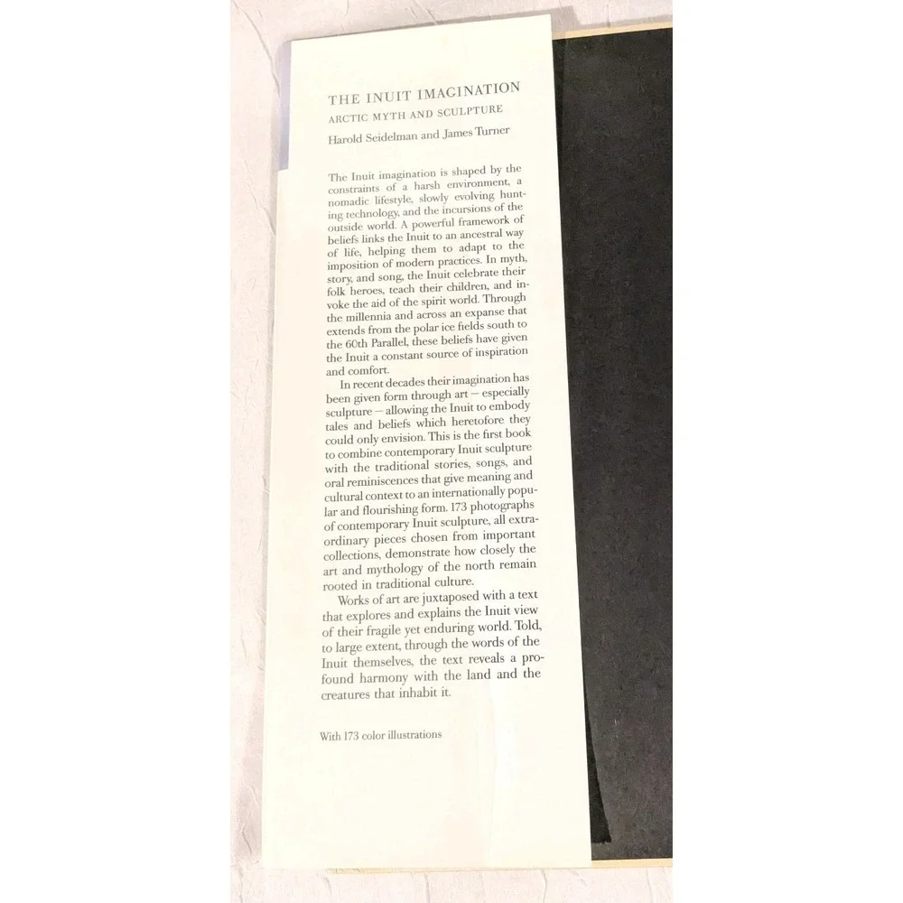 The Inuit Imagination Hardcover 1993 Arctic Myth & Sculpture Art Vtg Seidelman